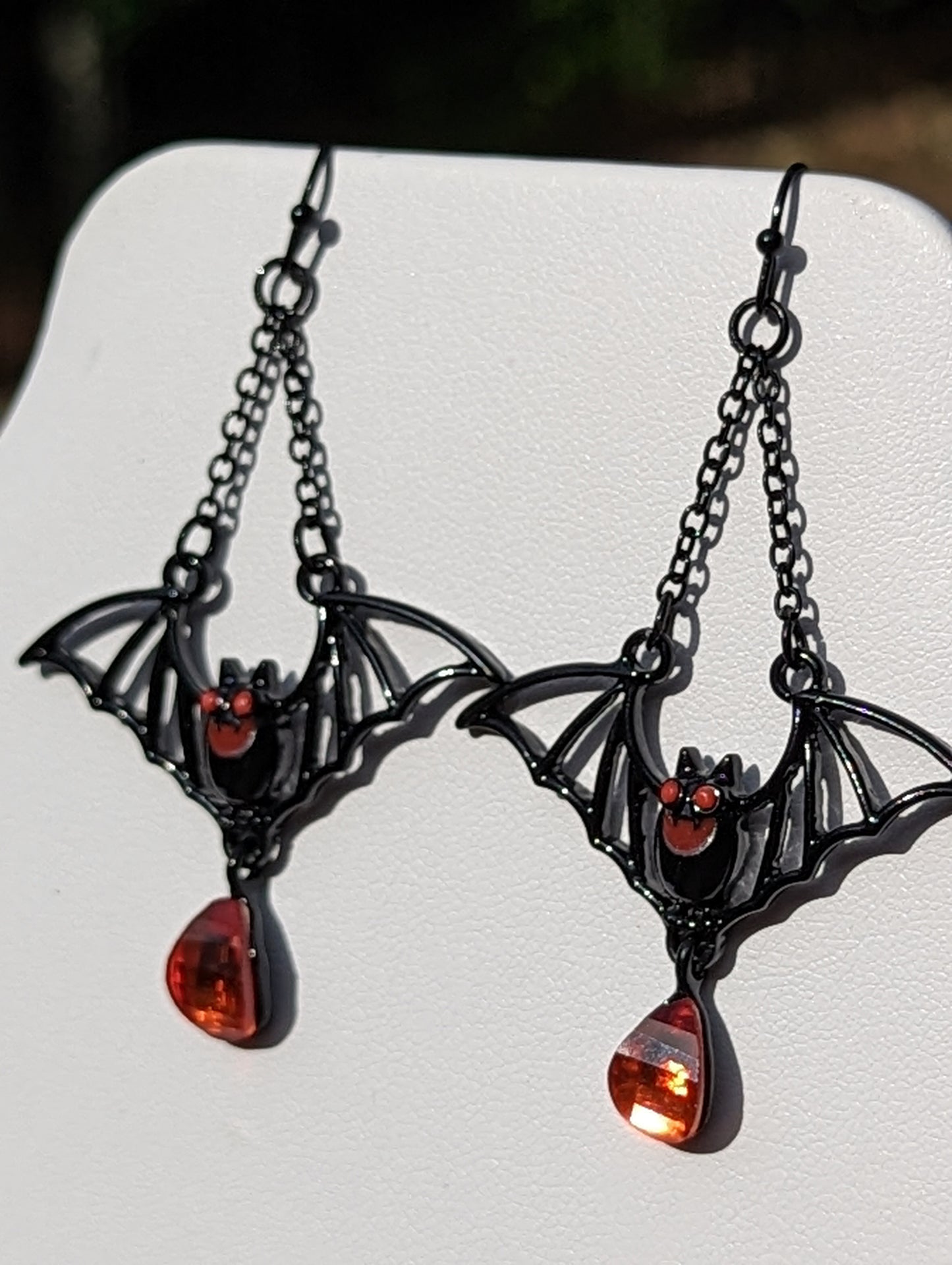 Vampire Bat Dangle Earrings