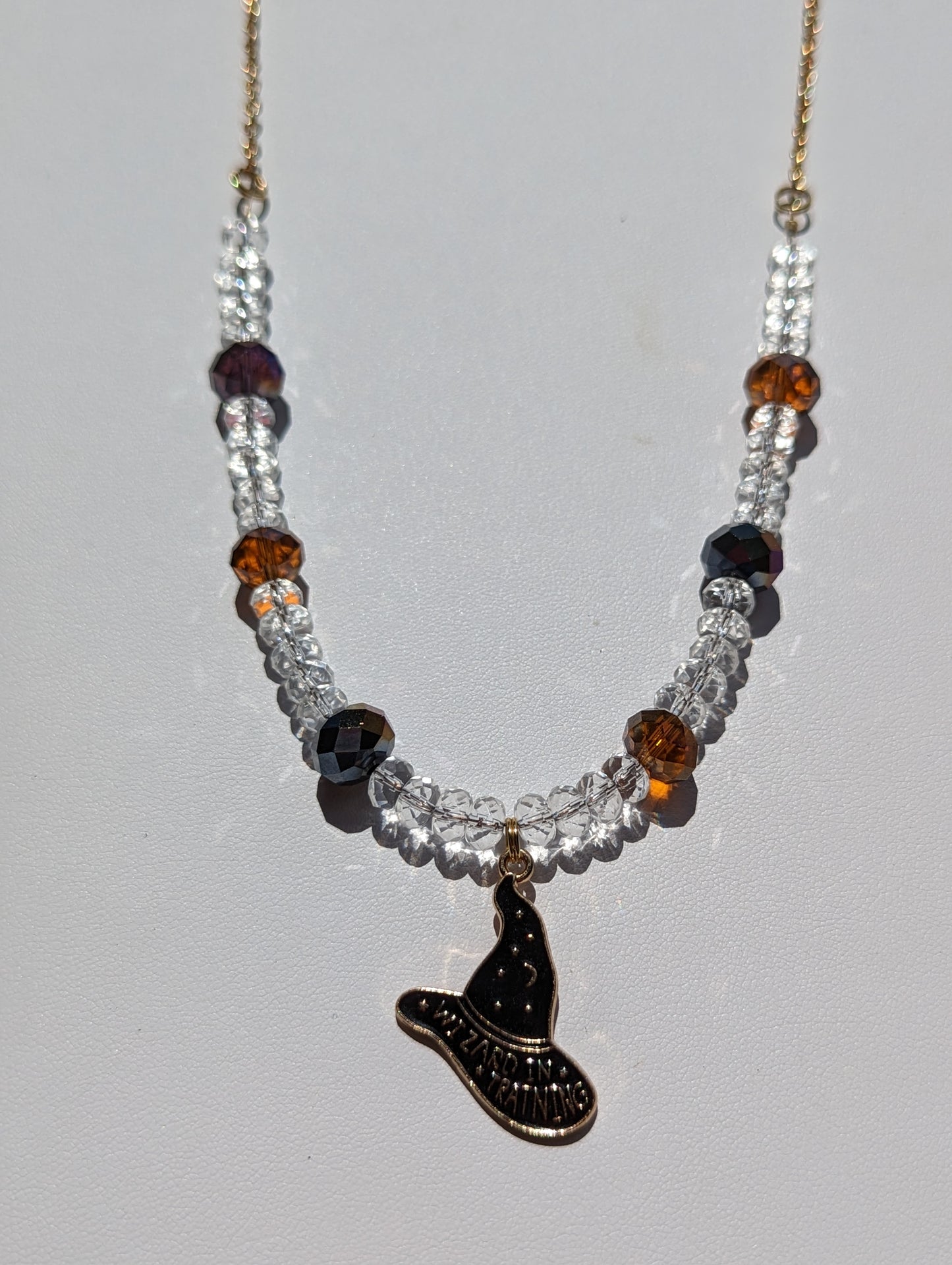 Wizard or Witch in Training Halloween Beaded Necklace