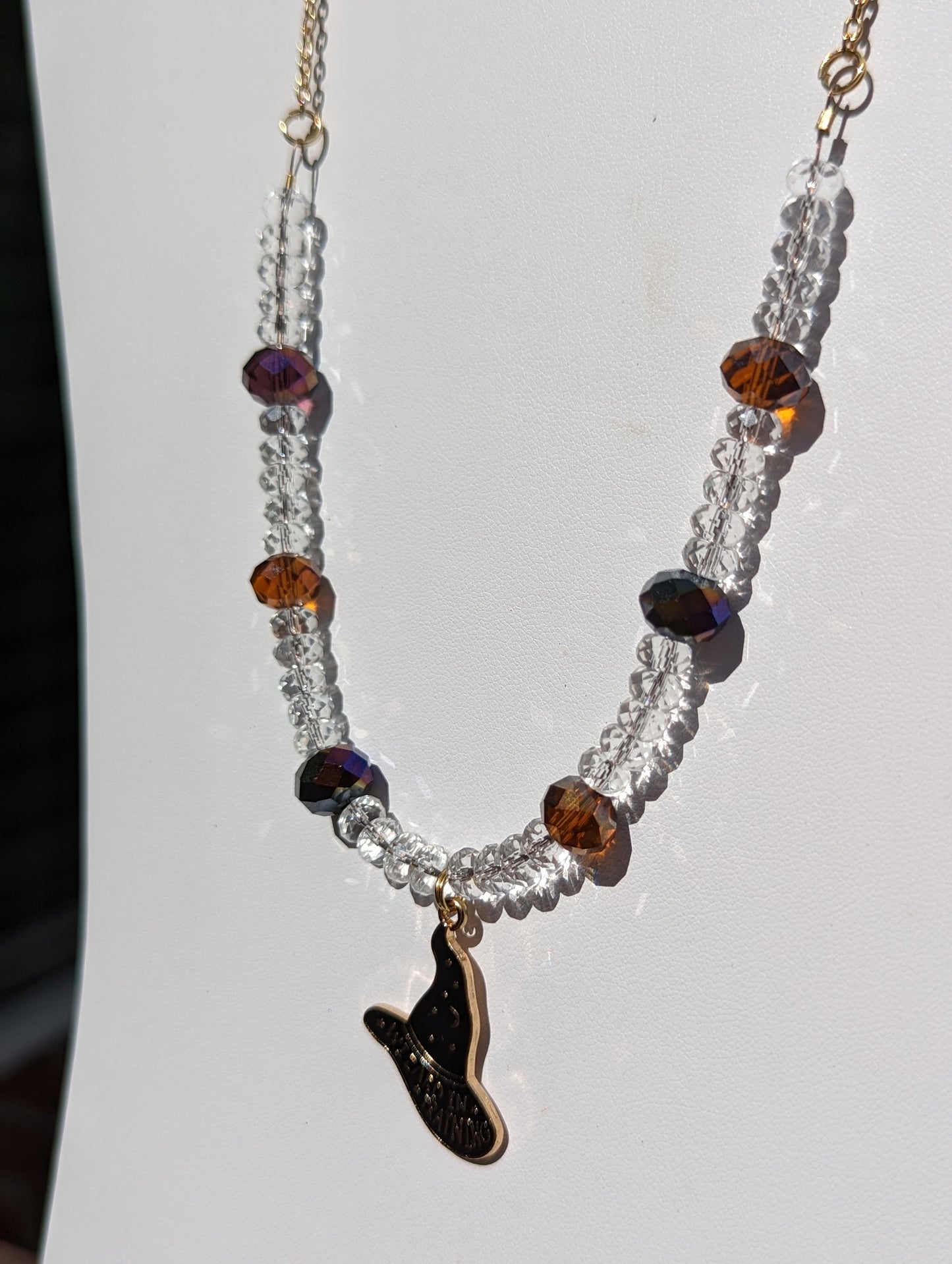 Wizard or Witch in Training Halloween Beaded Necklace