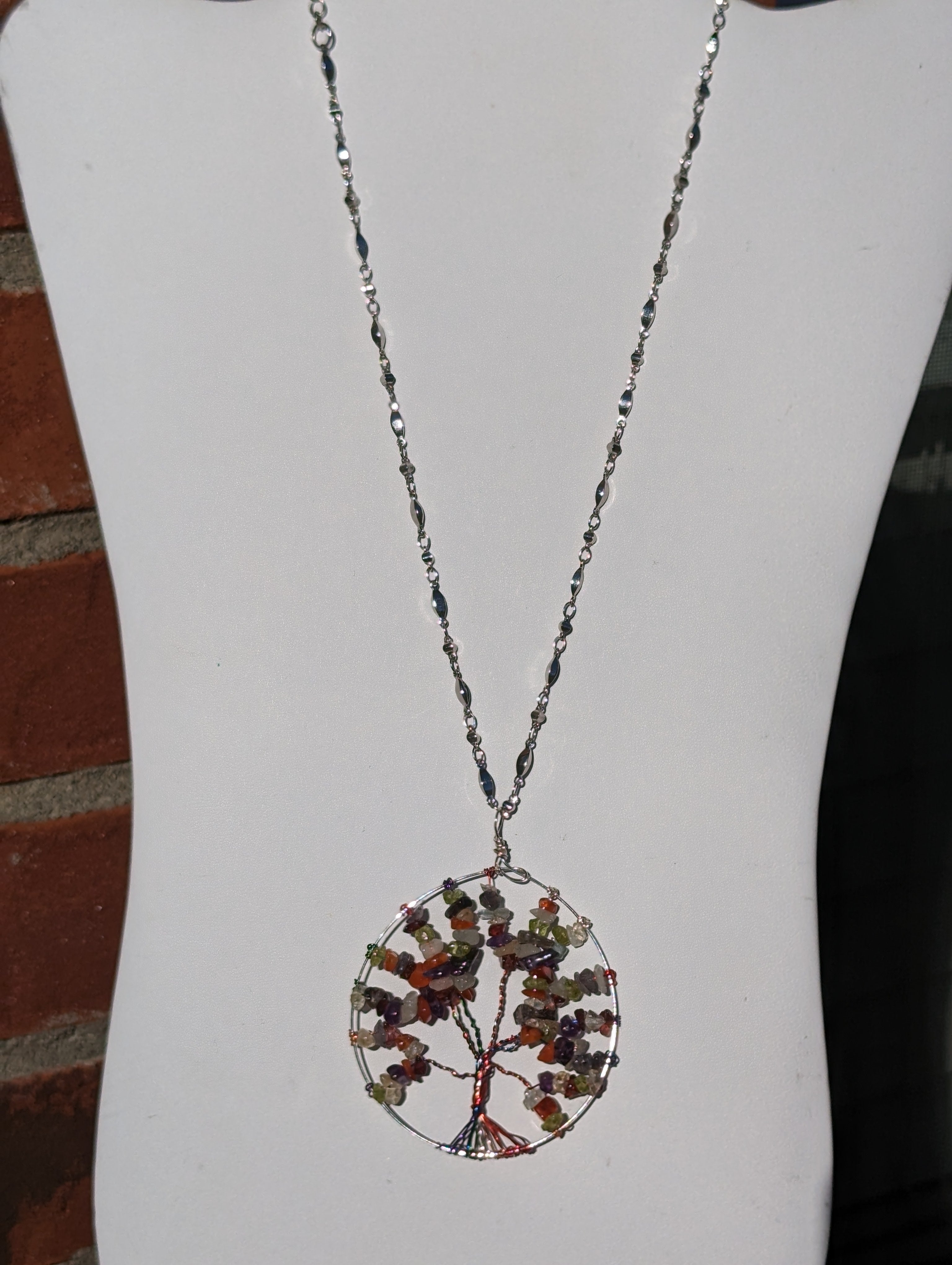 7 Chakra Crystal Tree of Life Necklace | Wire Wrapped Turtle Pendant -  Element of Zen