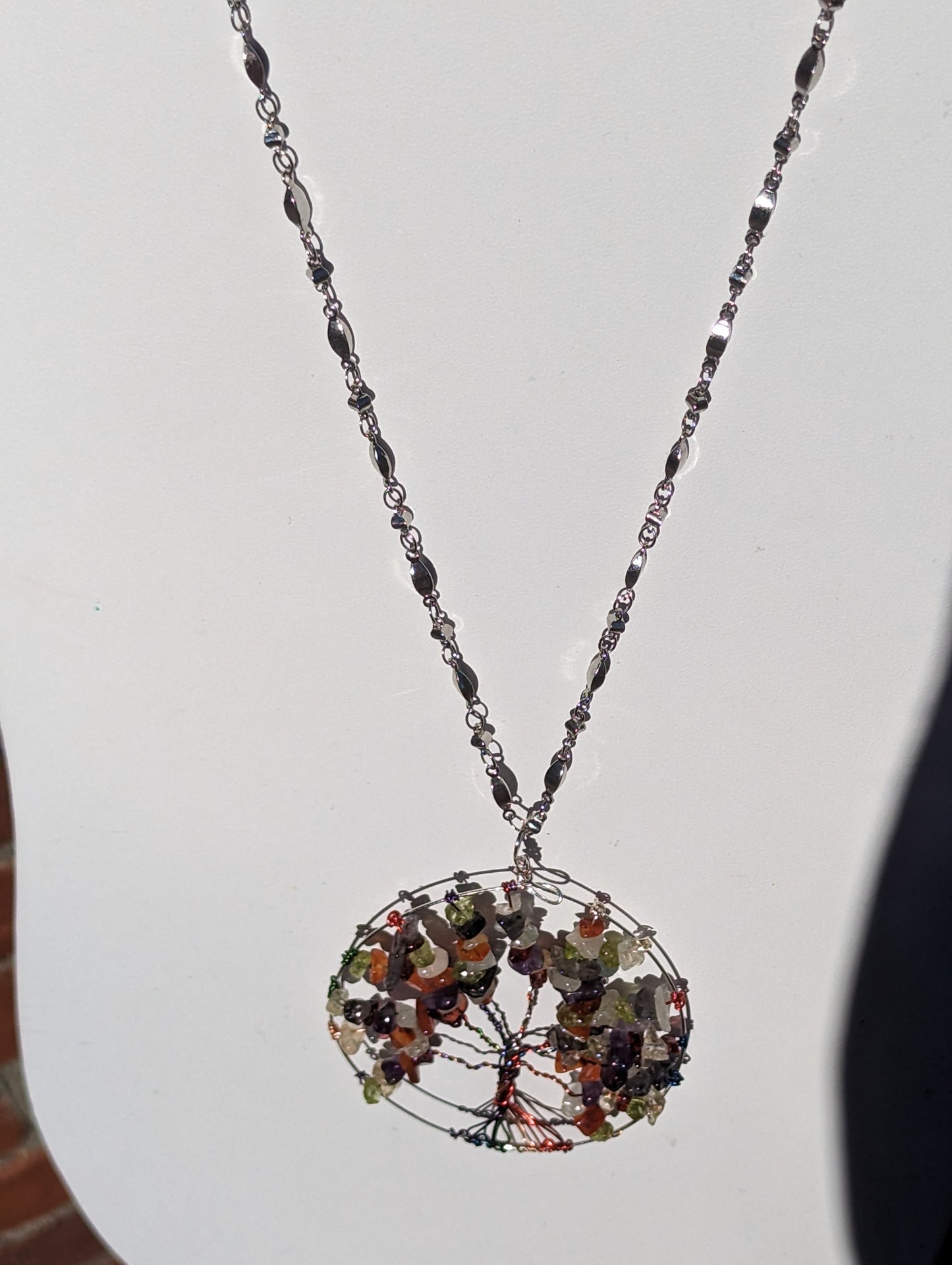 Extra Large Hand-wired Tree of Life Chakra Necklace