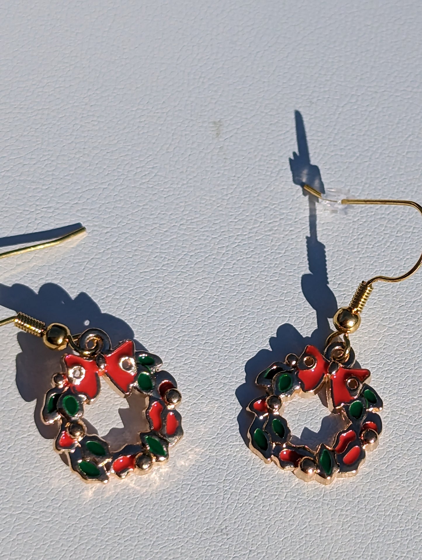 Gold-tone Wreath Charm Earrings