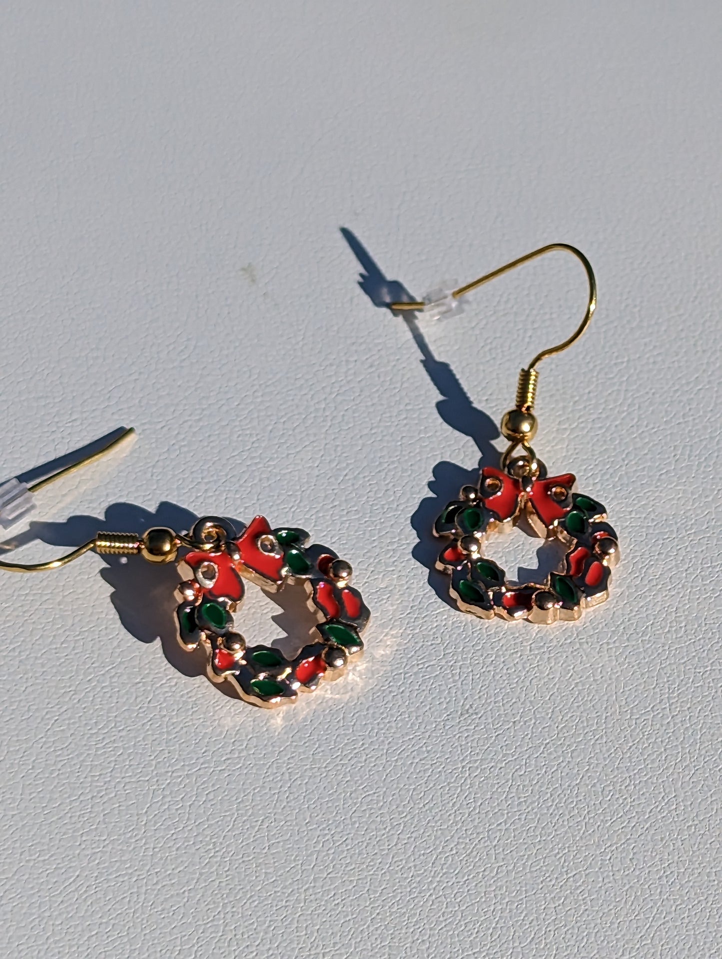 Gold-tone Wreath Charm Earrings