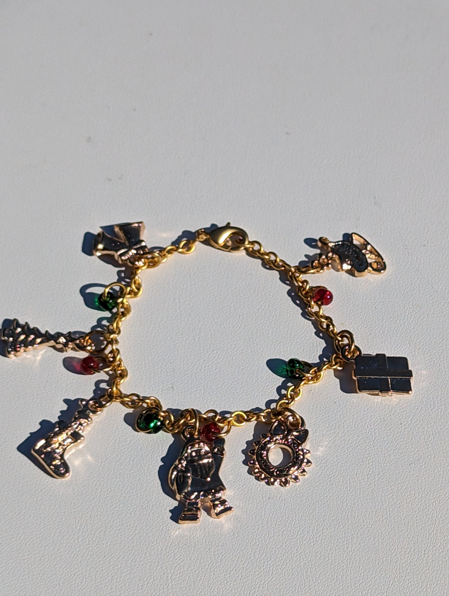 Gold-tone Christmas Charm Bracelet