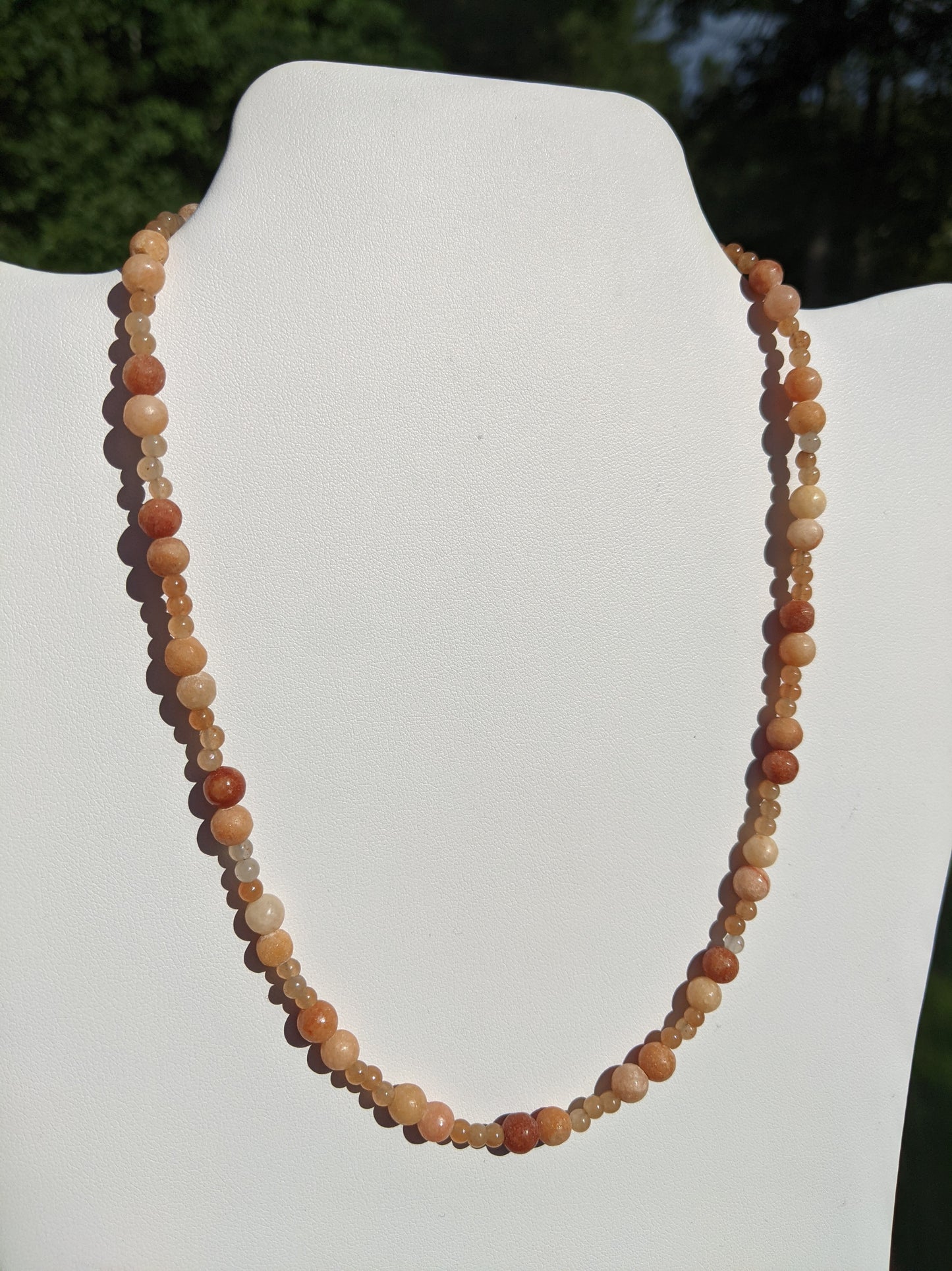 Carnelian Necklace with Art Deco Heart Clasp