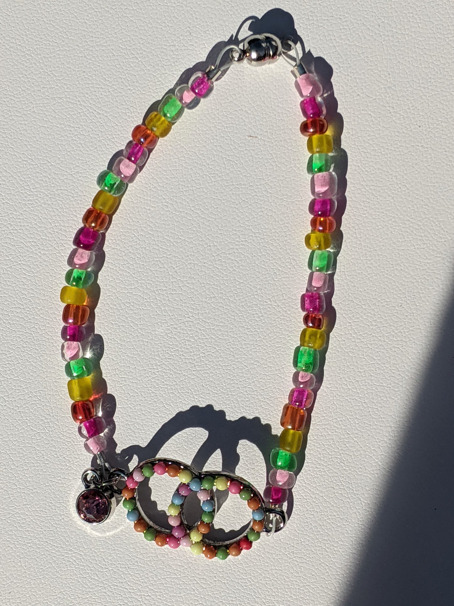 Long Springtime Bracelet with Confetti Double-circle Detail