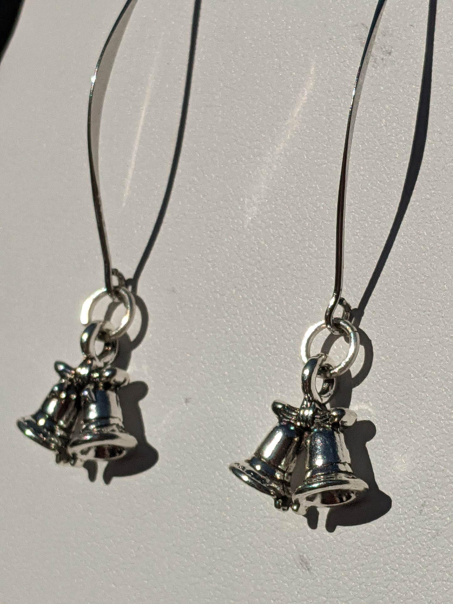 Double Holiday Bells Long Earrings