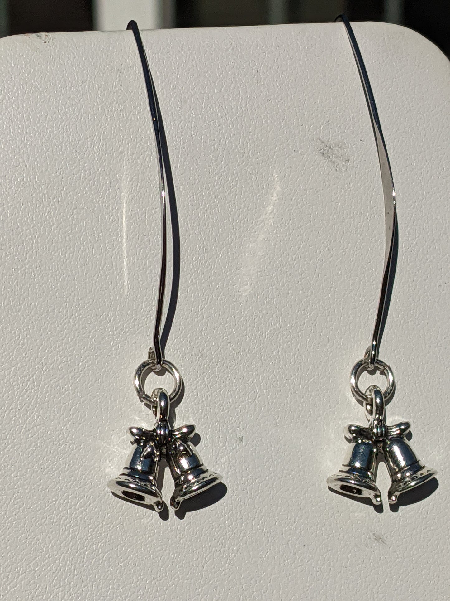 Double Holiday Bells Long Earrings