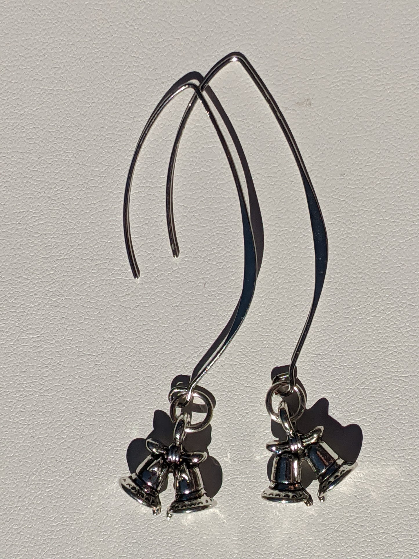 Double Holiday Bells Long Earrings