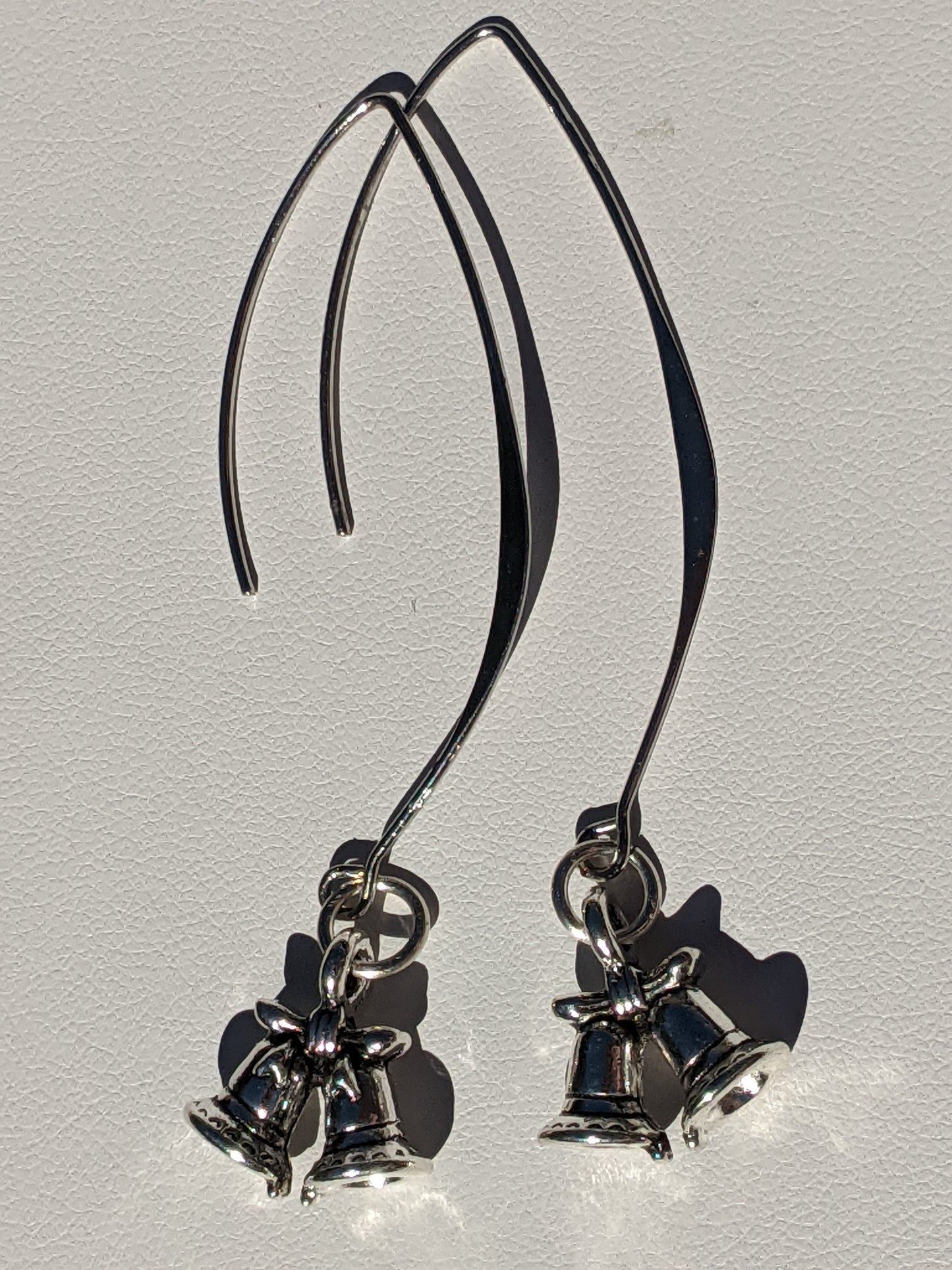 Double Holiday Bells Long Earrings