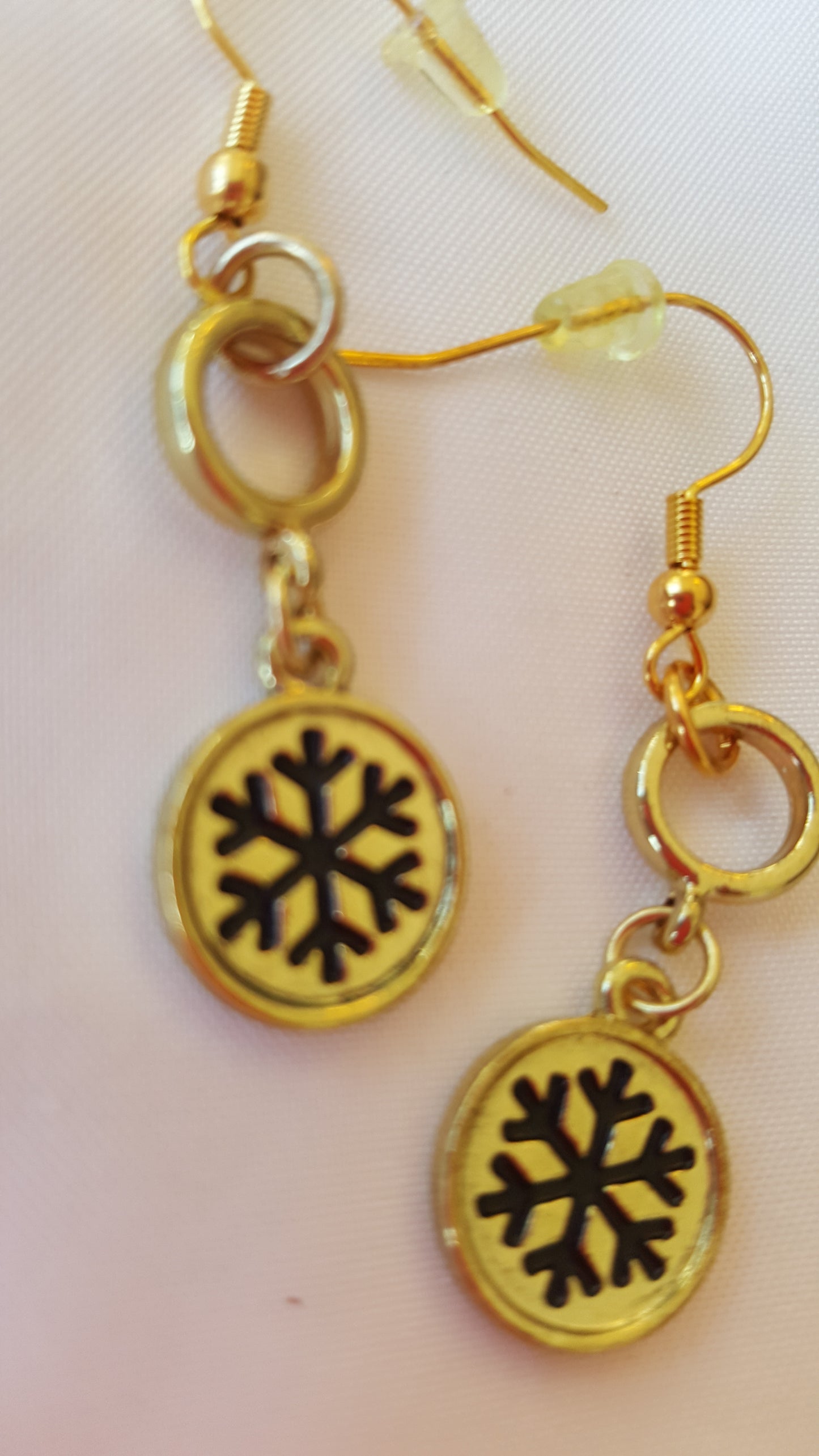 Golden Snowflake Earrings