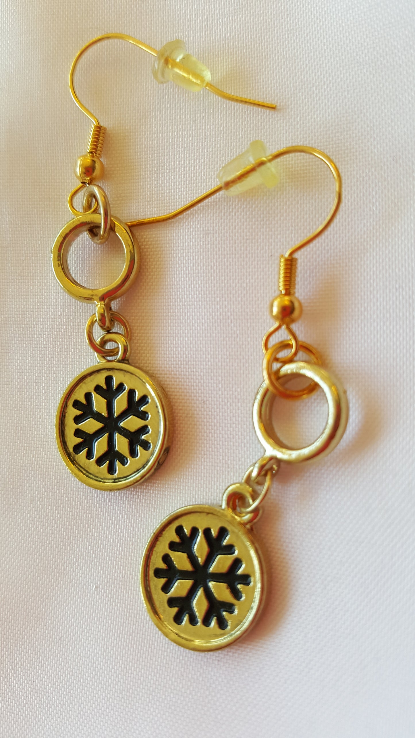 Golden Snowflake Earrings