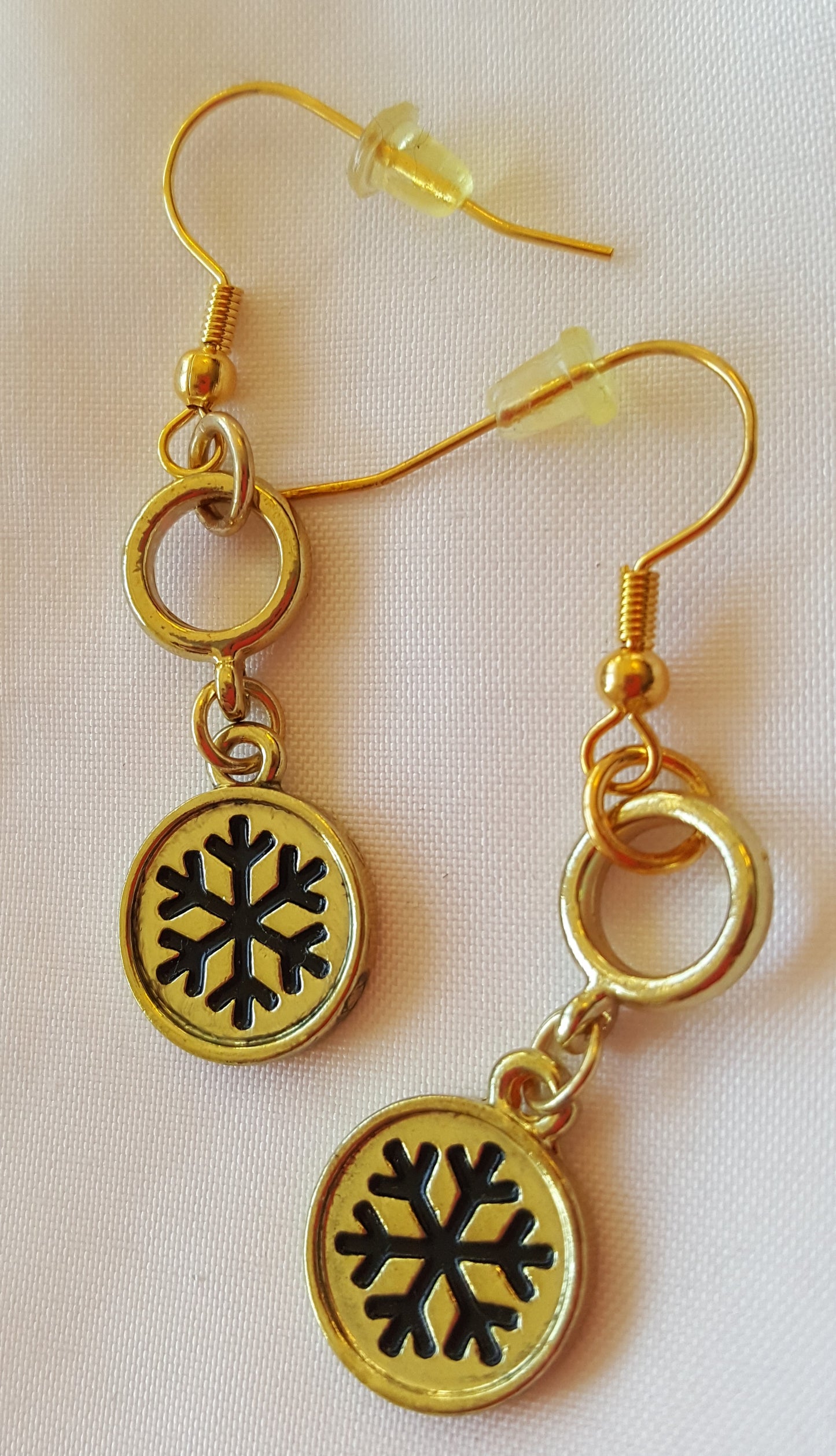 Golden Snowflake Earrings