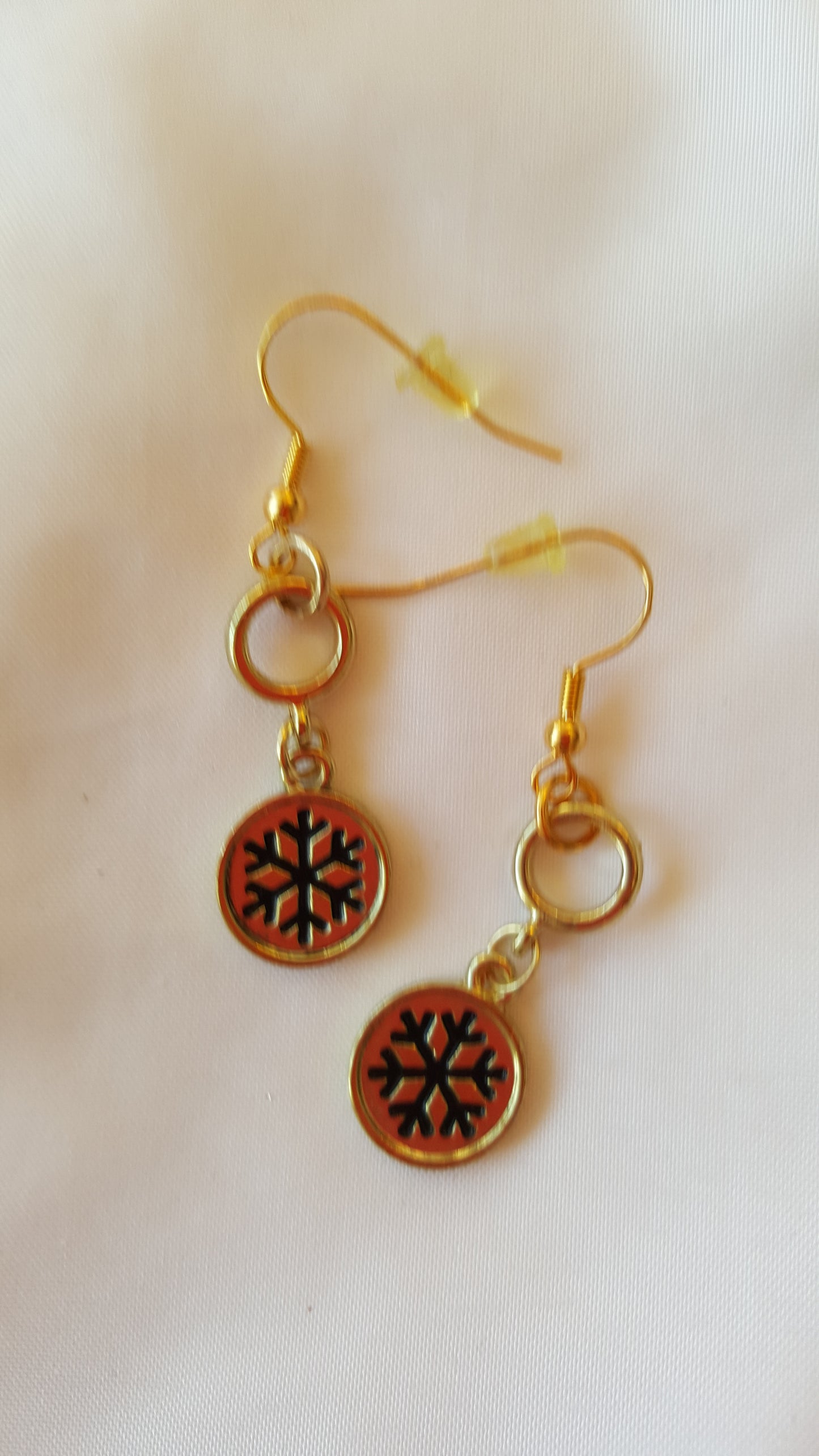 Golden Snowflake Earrings