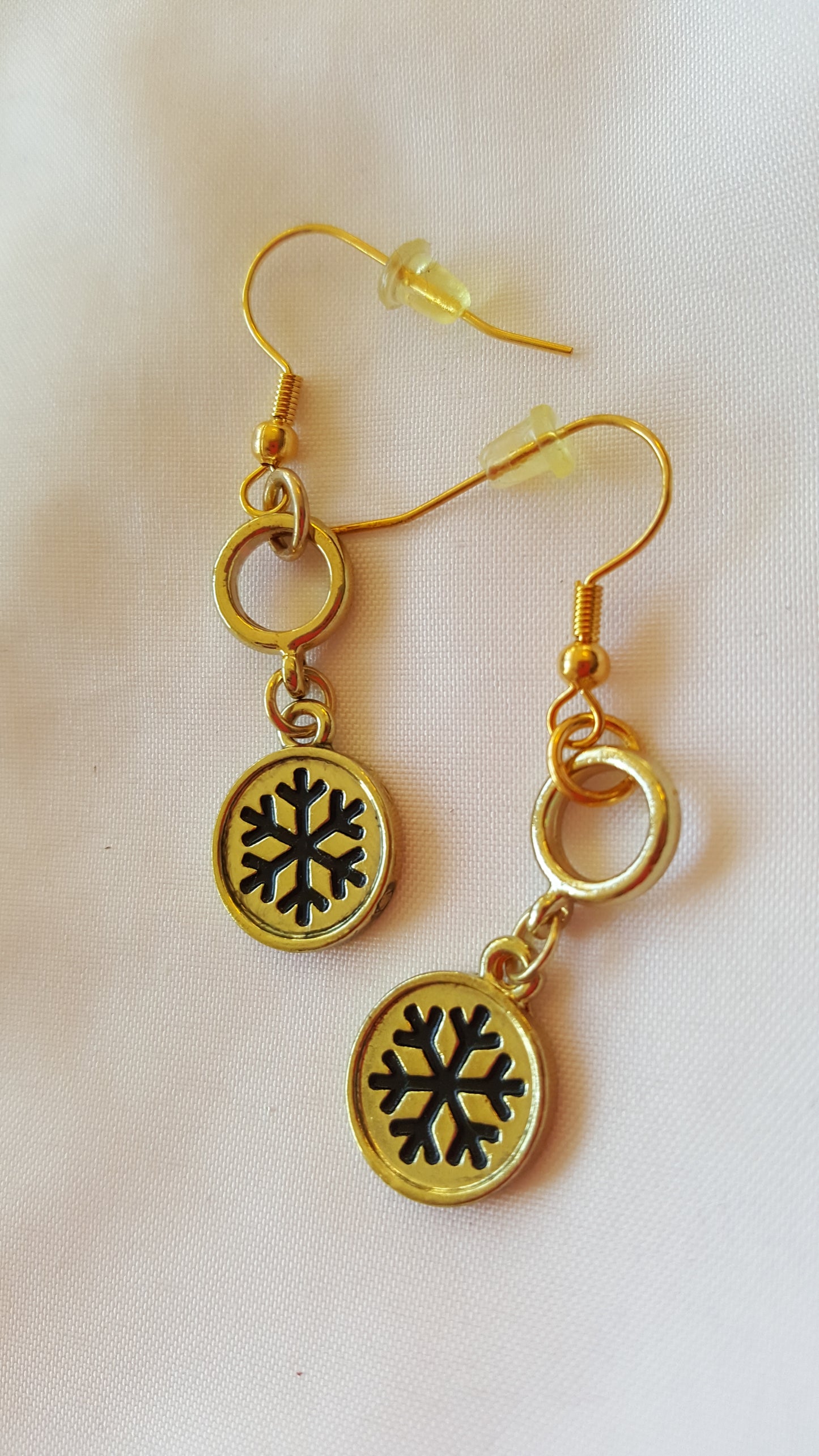 Golden Snowflake Earrings