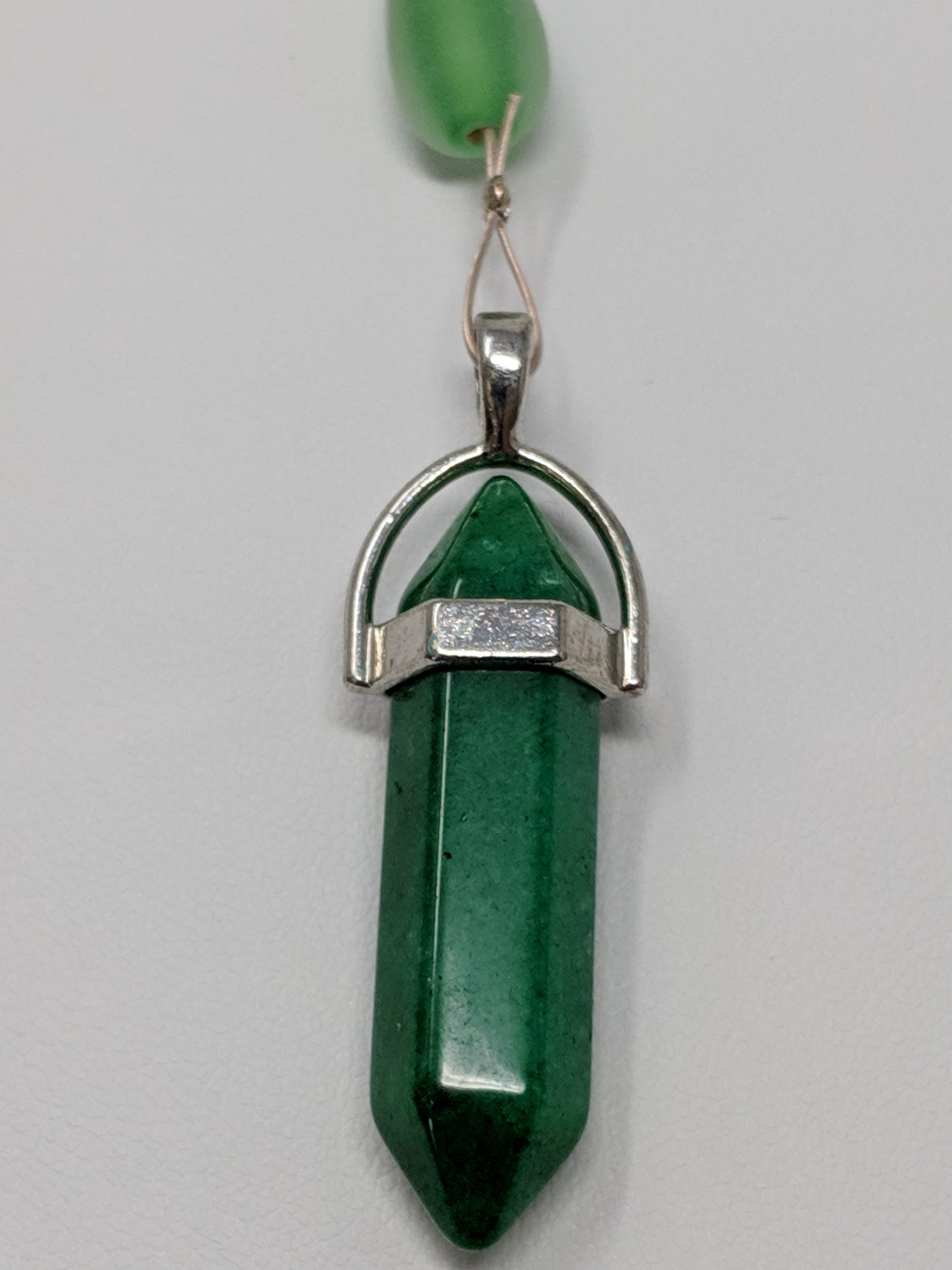 Green Agate Springtime Pendulum (Reiki blessed)