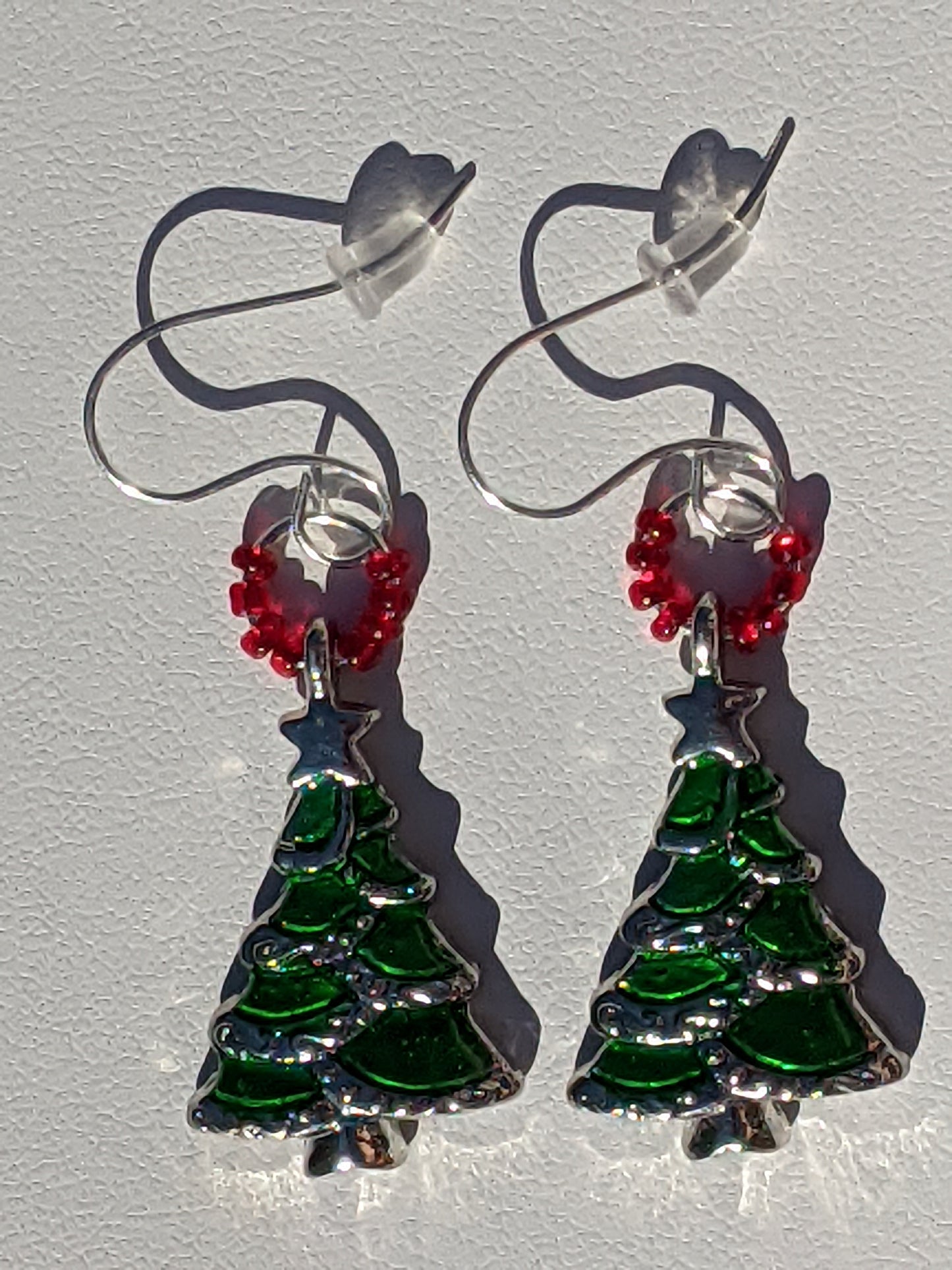 Enamel Holiday Tree Earrings