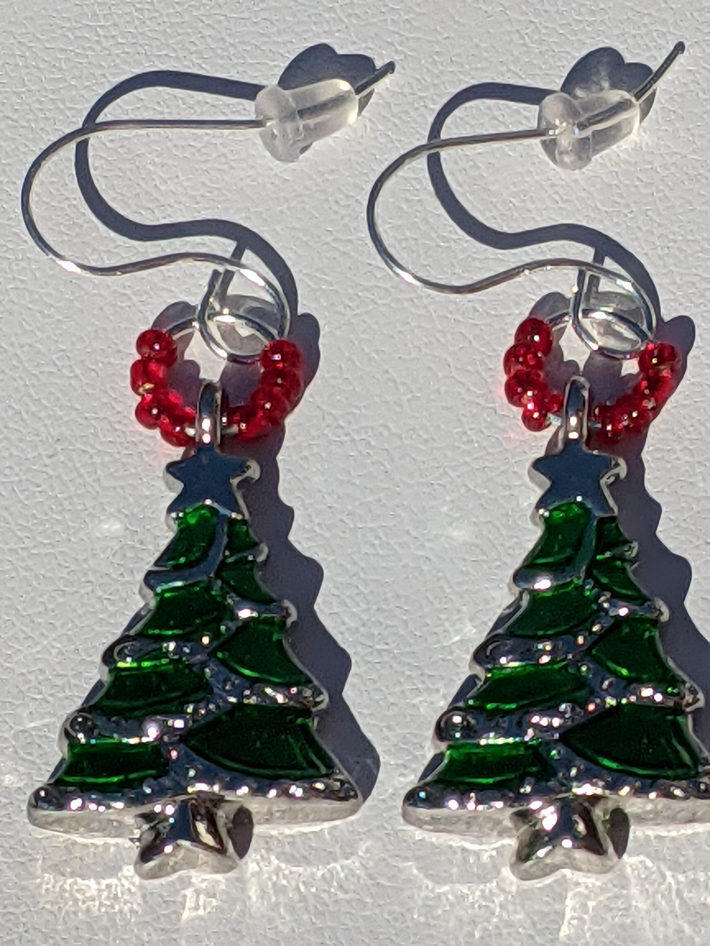 Enamel Holiday Tree Earrings