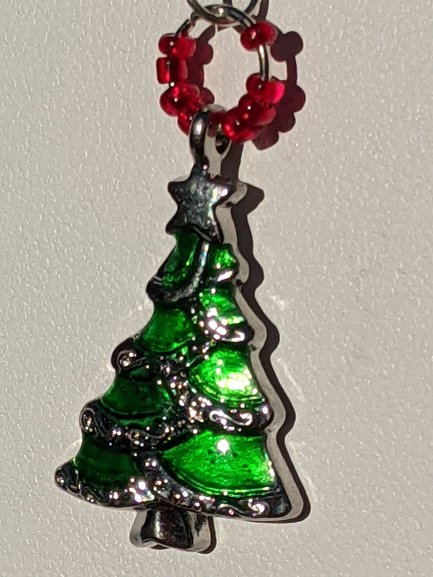 Enamel Holiday Tree Earrings