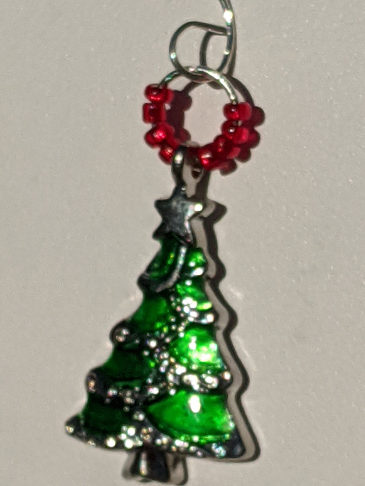 Enamel Holiday Tree Earrings